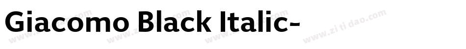 Giacomo Black Italic字体转换